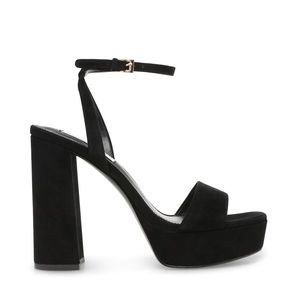Steve Madden Lessa Black Suede Heels
